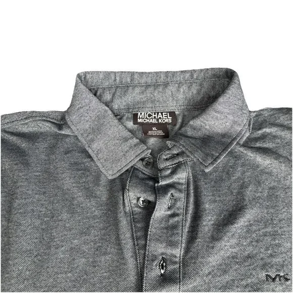 Michael Kors Gray Short Sleeve Polo Golf Men's Shirt XL - Picture 1 of 6